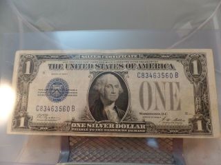 1928 - A United States $1 Silver Certificate - Blue Seal - " Funny Back " -