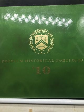 Bureau Of Engraving And Printing Premium Historical Portfolio $10