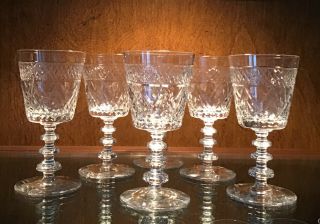 Vintage Cut Crystal Cordial/sherry Glasses Set Of 6