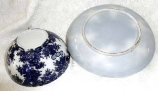 Vintage Flow Blue Tea Cup and Saucer 3
