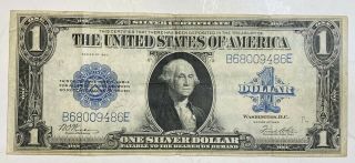 1923 Large $1 Silver Certificate Currency Note / Bill Serial B68009486e