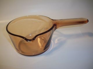 Corning Vision Amber Glass Pour Spout Saucepan 0.  7l France