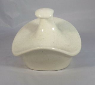 Vintage Redwing Pottery Teapot Lid Only 1955 Random Harvest Curved Knob Ivory 2