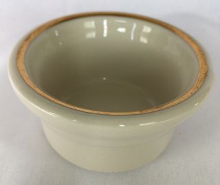 Syracuse China Restaurant Ware Ivory Gold Ring Mini Butter Crock 3 1/8 X 1 1/2 "