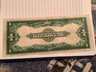 1923 US $1 SILVER CERTIFICATE LARGE NOTE 2