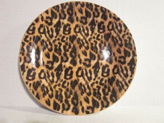 Vintage I.  Godinger & Co.  Leopard Print Porcelain Salad Plate