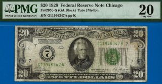 1928 $20 Frn ( (chicago District))  Pmg Very Fine 20 G11946347a