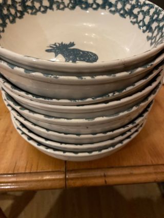 FOLK CRAFT Moose Country by Tienshan 6 1/2 Inch Soup Bowls 2