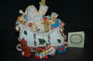 Nib Waterford Holiday Heirlooms Georgian Santa Christmas Candy Jar 130877