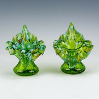Kralik & Sons - Bohemian Glass Jack In The Pulpit Vases - Art Nouveau