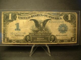 1899 U.  S.  Black Eagle One Dollar Large Silver Certificate Bill