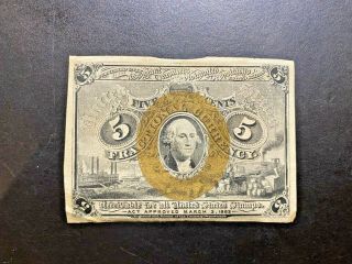 1863 Series 5 Cent Fractional Currency Note -