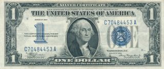 Usa Silver Certificates 1 Dollar 1934 C70484453a Km414 - Vf,