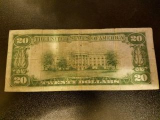 US 1934 A $20 DOLLAR BILL FRN FEDERAL RESERVE NOTE CHICAGO G24172834 A 2