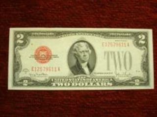 Series 1928 G $2.  00 United States Note - Crispy & " Red Seal "
