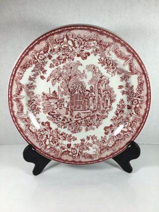 Vintage Albert Pick Co.  Plate Red Design 10 1/2” Chicago