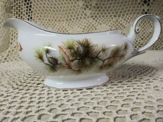 Kyoto Vintage China Pines 7408 Gravy Boat Discontinued Pattern