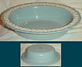 Oval Vegetable Bowl Wedgwood Queensware Cream On Lavender Shell Edge 9.  5 "