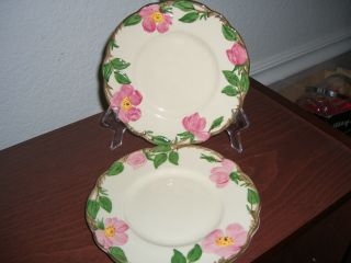 Vintage Set Of 2 Franciscan Desert Rose Bread & Butter Plates U.  S.  Backstamp