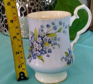 Vintage Royal Windsor Fine Bone China England Coffee Tea Cup Flower Forget Me No