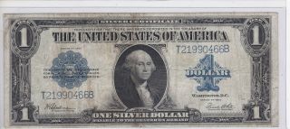 Kappyscoins W5791 1923 The Last Large $1.  00 Silver Certificate Fine