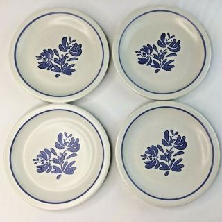 Pfaltzgraff Yorktowne Blue Set Of 4 Salad Bread Dessert Plates Stoneware Usa