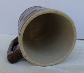 Antique Burley & Winter Pottery Stoneware Mug Tankard Brown Windmill Captain 3