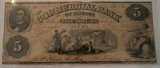 1859 $5 The Commercial Bank Of Alabama (selma)