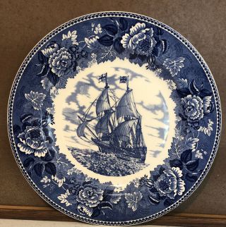 Wedgwood Etruria And Barlaston Mayflower Dinner Plate Made In England 10 3/8 In