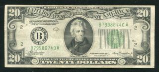 1934 - A $20 Twenty Dollars Frn Federal Reserve Note York,  Ny