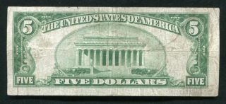 FR.  1850 - A 1929 $5 FRBN FEDERAL RESERVE BANK NOTE KANSAS CITY,  MO (G) 2