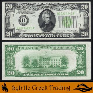 1934 $20 York Frn Federal Reserve Note Fr 2054 - B 14241 - P