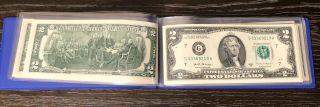 Ten Uncirculated Crisp $2 Notes Two Dollar Bill Consecutive Serial Number
