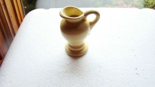 Vintage Pottery Miniature Mini Vase Yellow 3 " Shawnee? Doll Flowers