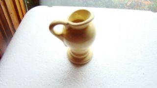 Vintage Pottery Miniature Mini Vase Yellow 3 
