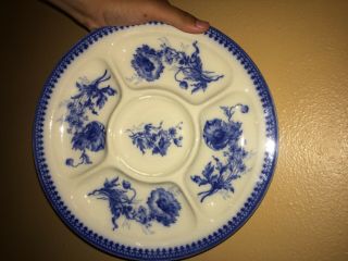 Villeroy & Boch Saar Basin Mettalch Selma Flow Blue Floral Divided Plate Vintage