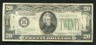 1934 - A $20 Twenty Dollars Frn Federal Reserve Note York,  Ny (b)