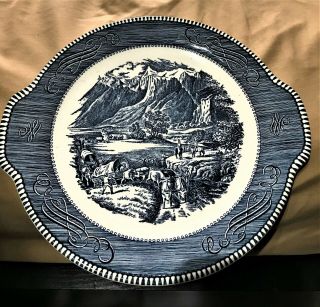 Currier & Ives The Old Grist Mill Dinner Plates The Rocky Mountains Platter