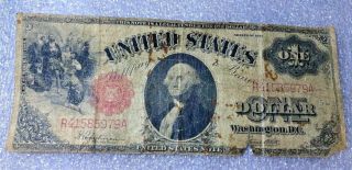 Series Of 1917 $1 Note United States Legal Tender One Dollar Serial R41585979a