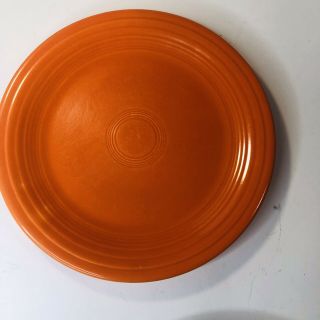 One Fiesta Vintage Homer Laughlin Fiestaware Plate Orange 9 1/4”