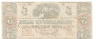 18XX $5 Hagerstown,  MD - - REMAINDER - - - CU - - - Confederate Era Obsolete Currency 3