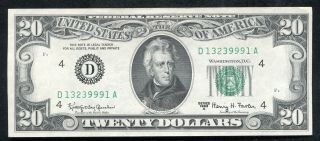1963 - A $20 Frn Federal Reserve Note Cleveland,  Oh Uncirculated (b)