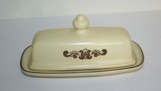 Vintage Pfaltzgraff Village Stoneware Covered Butter Dish 6 - 28 Made In Usa Exc