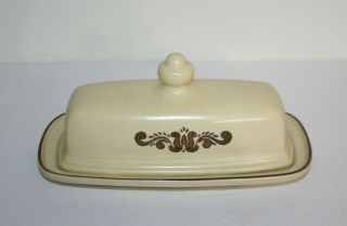 Vintage Pfaltzgraff Village Stoneware Covered Butter Dish 6 - 28 Made in USA EXC 2