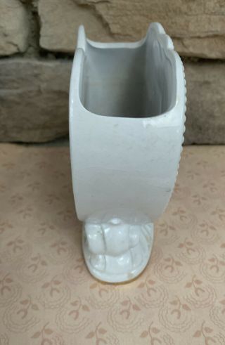Velco Vintage White On Blue Cameo Heart Shaped Vase Made In Japan 3