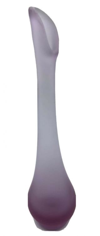 Viking Epic Swung Bud Vase Frosted Pale Lilac Glass Vase 10 