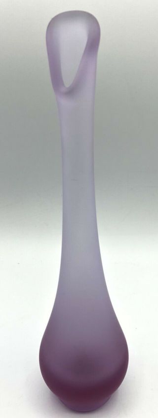 Viking Epic Swung Bud Vase Frosted Pale Lilac Glass Vase 10 