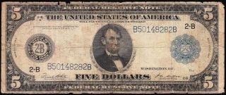 Affordable 1914 $5 York Federal Reserve Note B50148282b