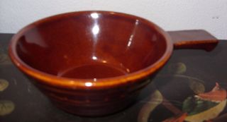 Mar - Crest Stoneware Pottery Daisy Dot Individual French Handled Casserole Bowl