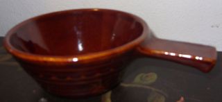Mar - crest Stoneware Pottery Daisy Dot Individual French Handled Casserole Bowl 2